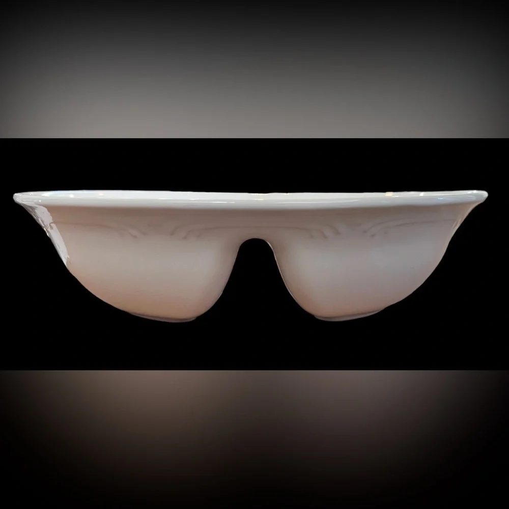 Pfaltzgraff divided ceramic serving dish white vintage